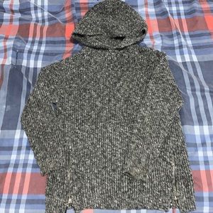 Zara Charcoal gray Knit hoodie